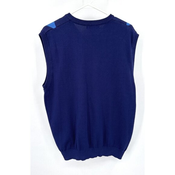 Paul Jones Argyle Sweater Vest Men’s Size XL Blue - Picture 4 of 5